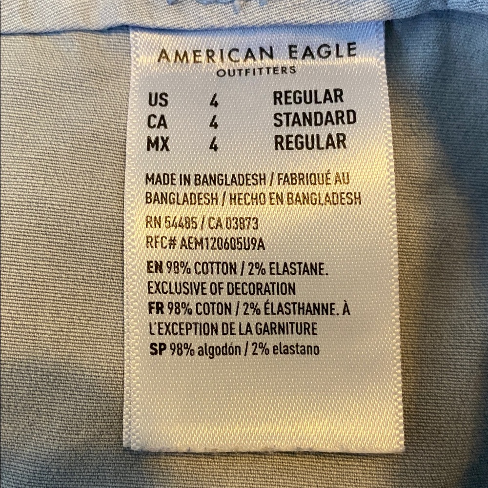 American Eagle Outfitters Light Gray Cargo Pants Women’s Size 4 - Picture 9 of 13